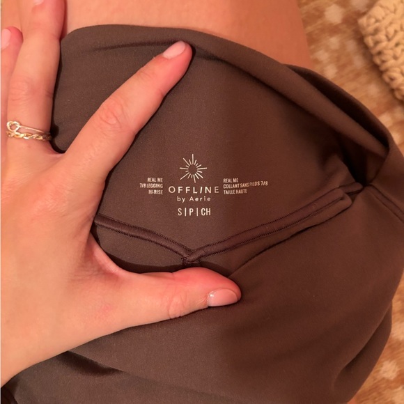 AERIE OFFLINE brown 3/4 leggings - Picture 2 of 2